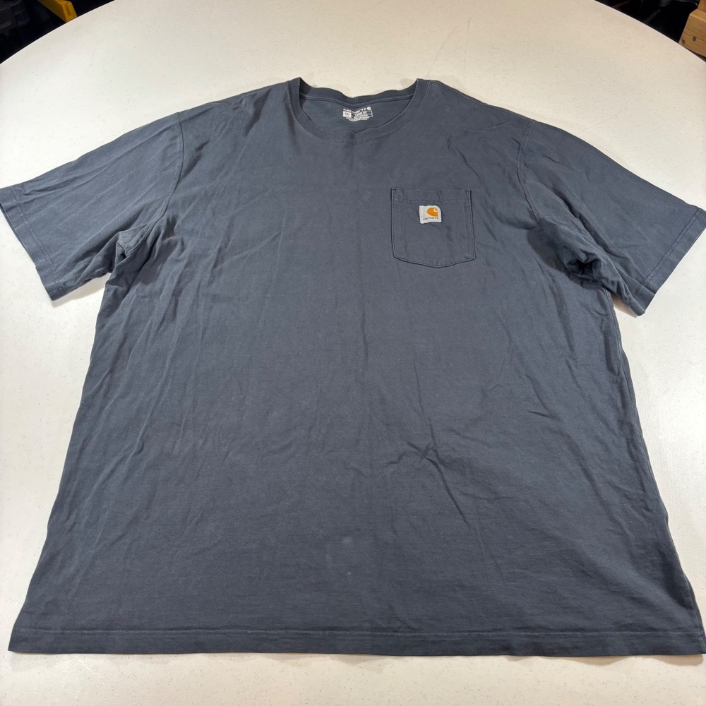 Carhartt Mens 3XLT Tall Loose Fit Pocket T-Shirt Blue Gray K87 BLS Cotton Tee